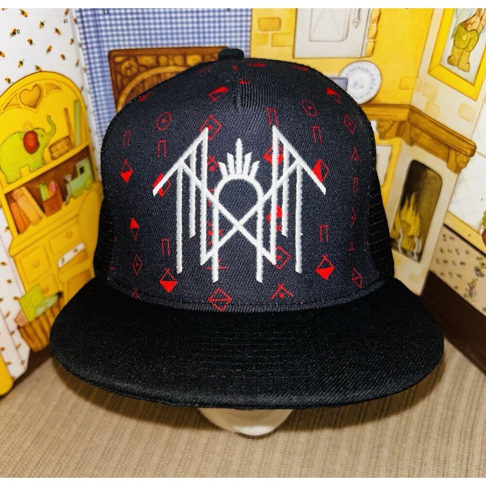 Sleep Token Band Worship Sigil Impericon Black Red Trucker Hat Snapback Cap